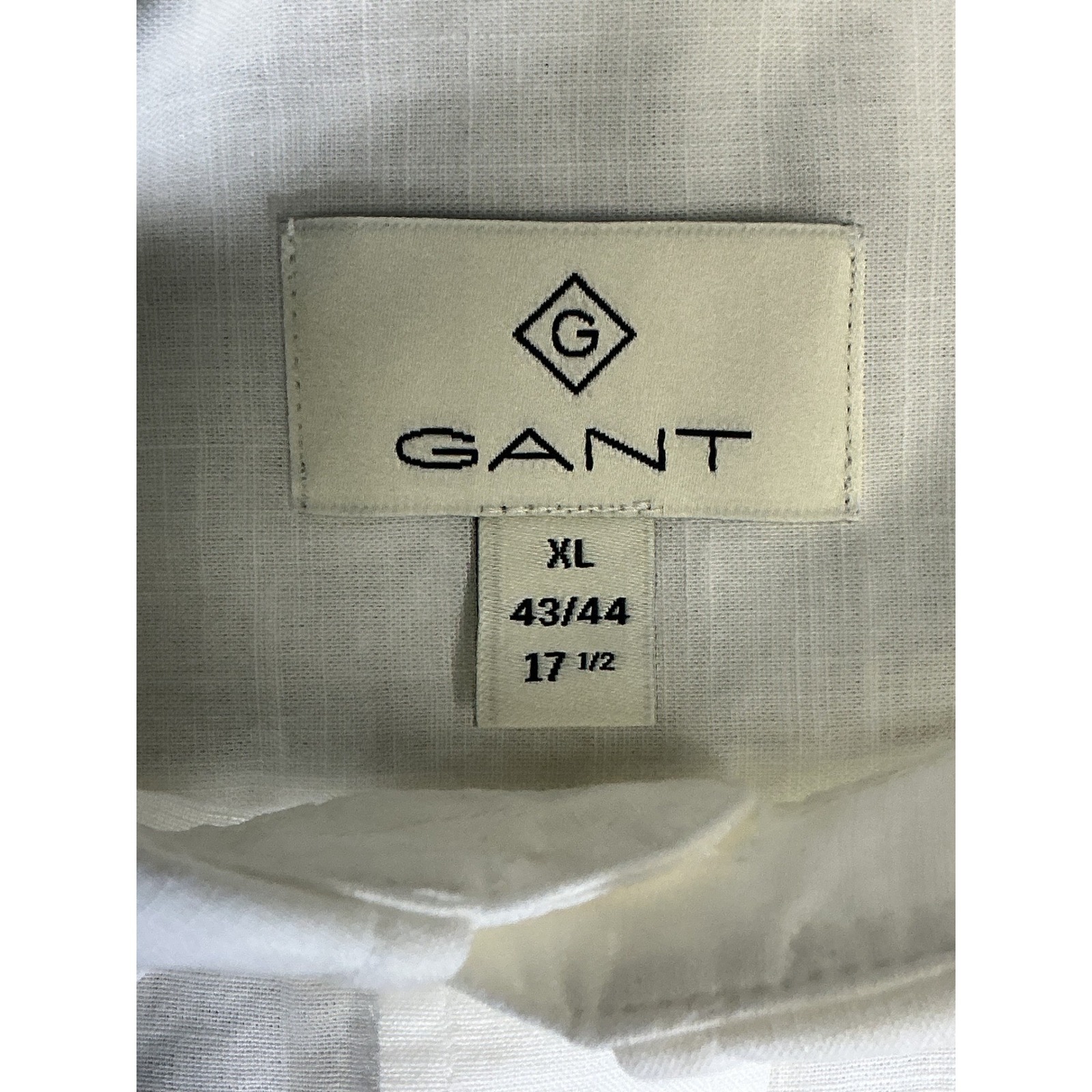 Gant Mens Xl White Chambray Fit Button Down Shirt Long Sleeve Nwt Cotton Casual — image 6 of 8